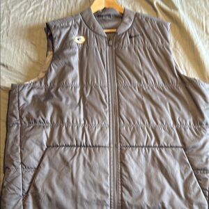 Nike Gray Green Bay Packers Quilted Vest with zip